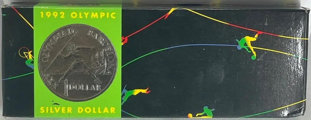 1992 One Dollar Silver Proof Coin Fair Barcelona product image