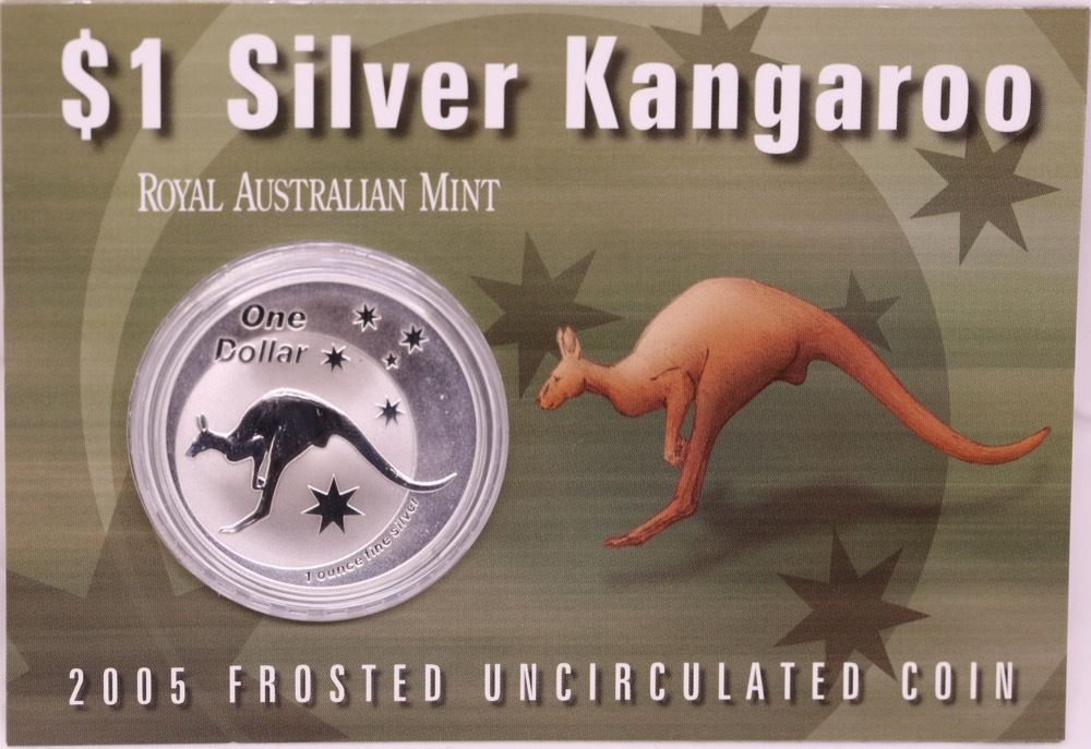 2005 One Dollar Silver Kangaroo Unc Coin Spirit of Australia product image