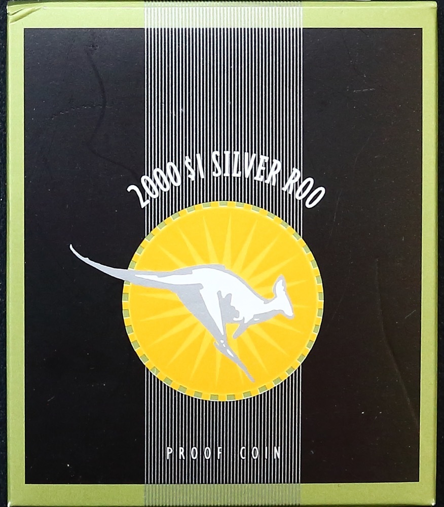 2000 One Dollar Silver Kangaroo Proof Kangaroo and Map product image