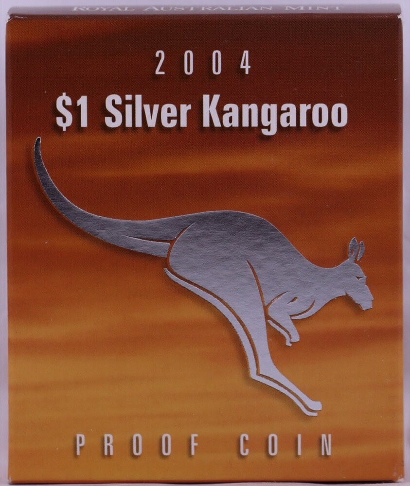 2004 One Dollar Silver Kangaroo Proof Flying Kangaroo product image