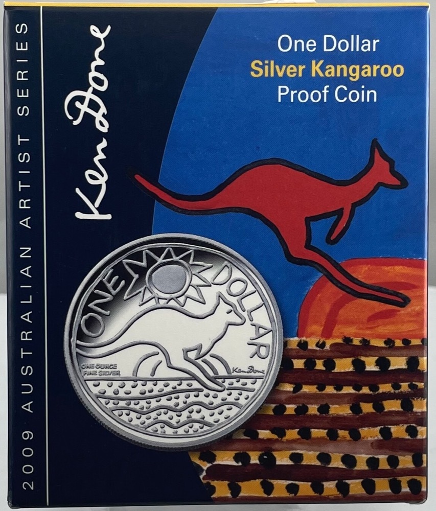 2009 One Dollar Silver Kangaroo Proof Ken Done product image