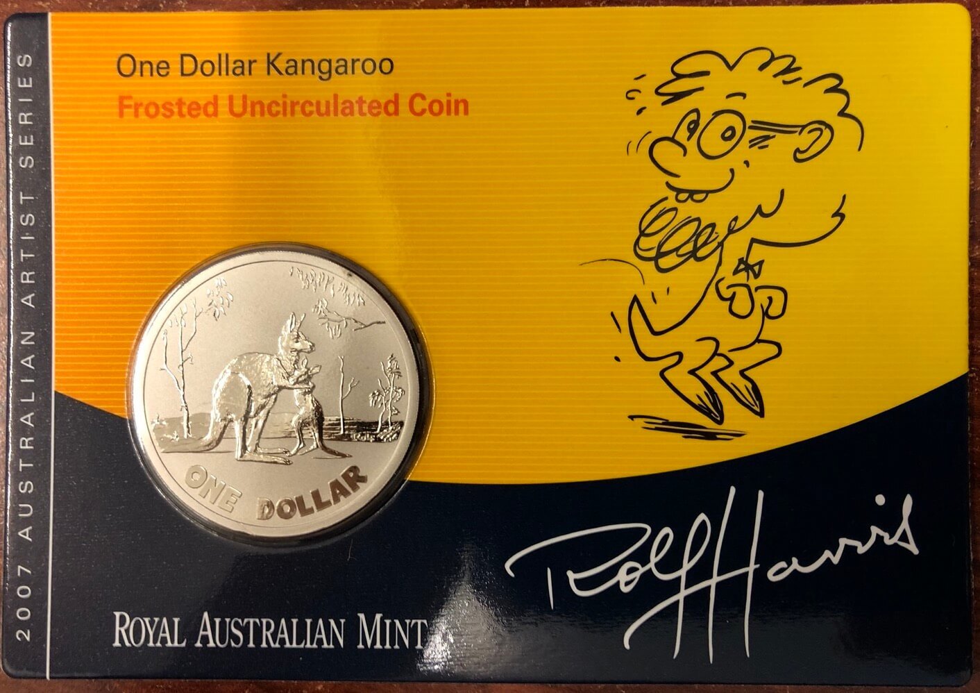 2007 One Dollar Frosted Unc Coin Kangaroo Rolf Harris product image