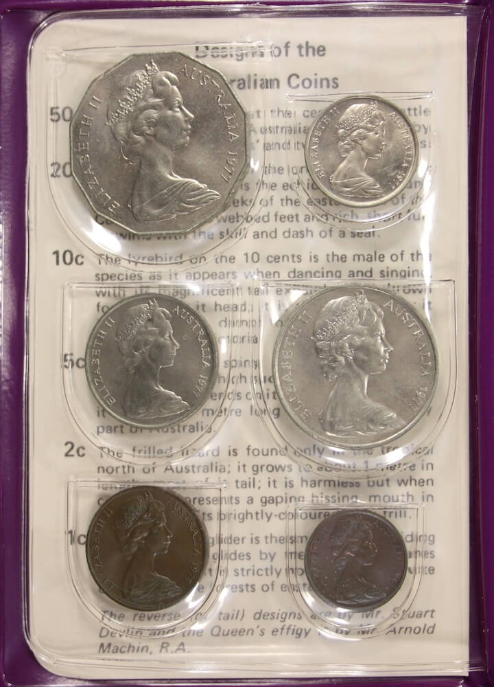 Australia 1977 Uncirculated Mint Coin Set QEII Silver Jubilee product image