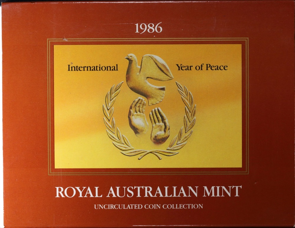 Australia 1986 Uncirculated Mint Coin Set Year Of Peace product image