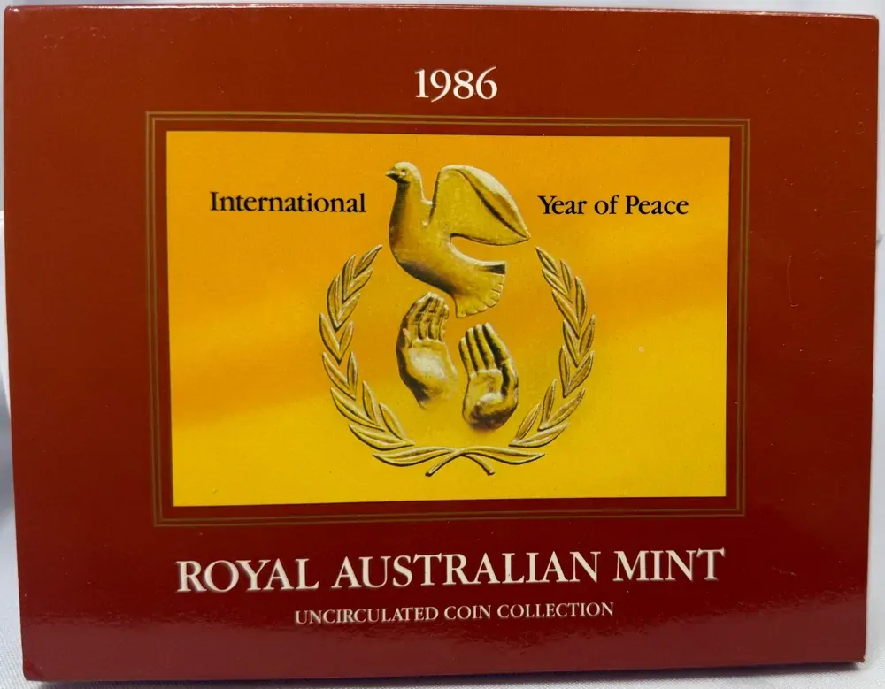 1986 Uncirculated Mint Coin Set Year Of Peace product image