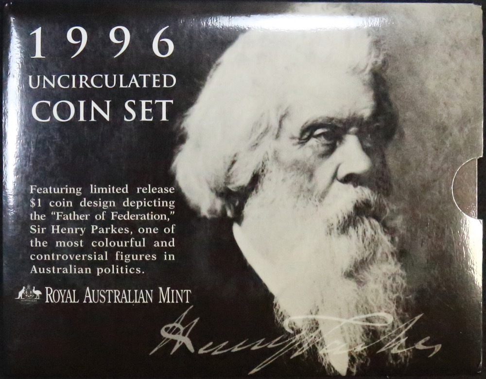 Australia 1996 Uncirculated Mint Coin Set Henry Parkes product image