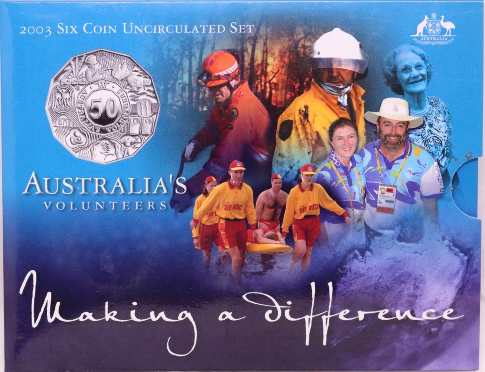 Australia 2003 Uncirculated Mint Coin Set Volunteers product image