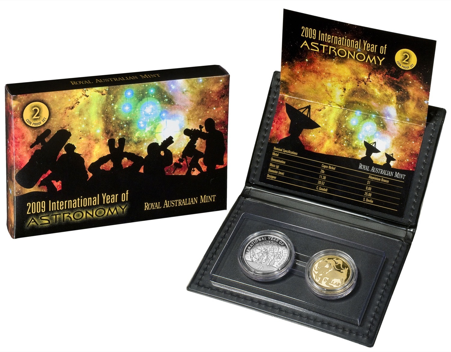 Australia 2009 Two Coin Proof Set Astronomy product image