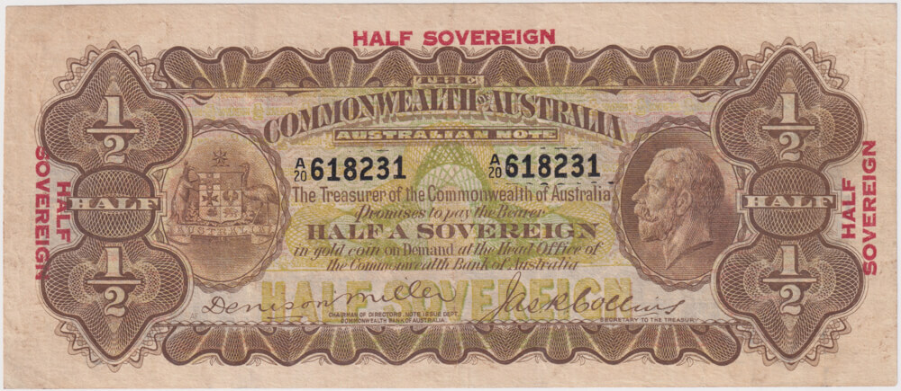 1923 Ten Shilling Miller/Collins R4 good VF product image