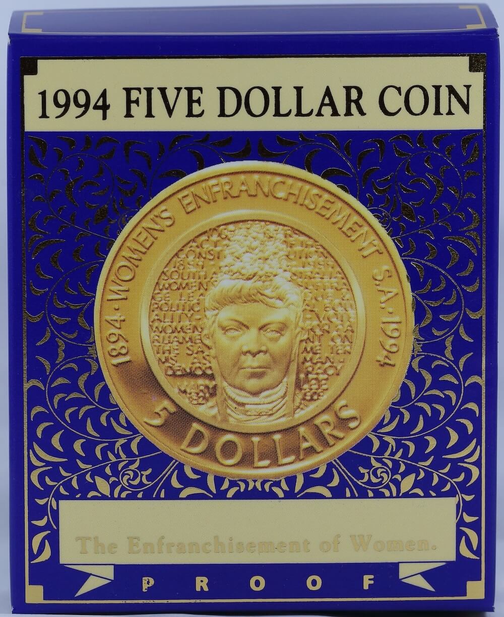 1994 Five Dollar Proof Coin - Centenary of the Enfranchisement of Women product image