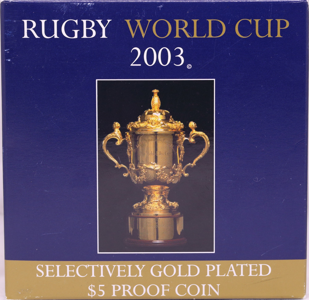 2003 Five Dollar Silver Proof Coin Rugby World Cup product image