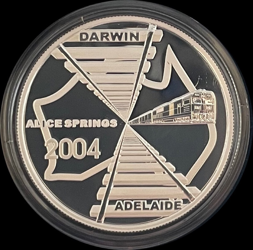 2004 $5 Silver Proof Coin Adelaide To Darwin Railway product image