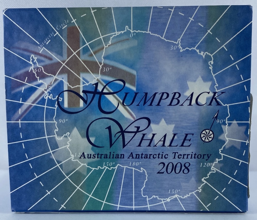 2008 Silver One Ounce Proof Coin Antarctic Territory Humpback Whale product image