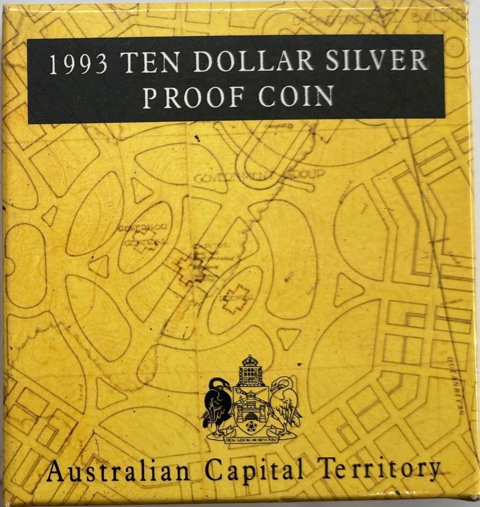 1993 Silver 10 Dollar Proof Coin State Series - ACT product image