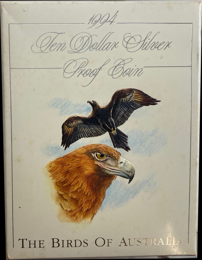 1994 Silver 10 Dollar Proof Coin Bird Series - Wedge Tailed Eagle product image