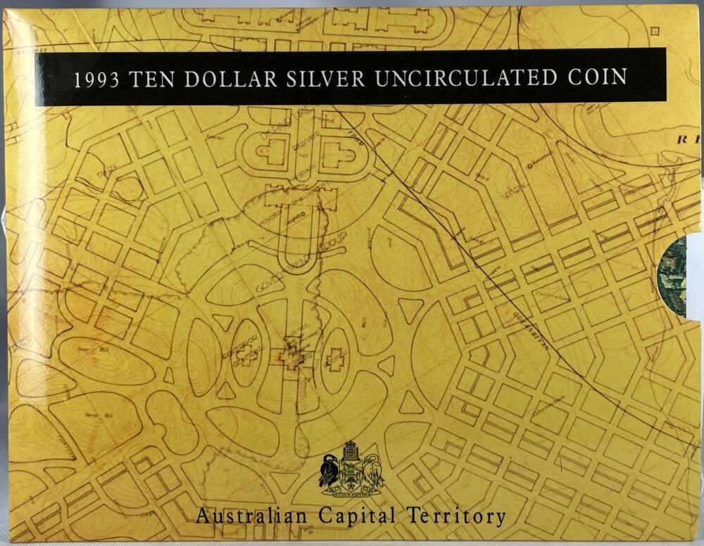 1993 Ten Dollar Silver Unc Coin State Series - ACT product image
