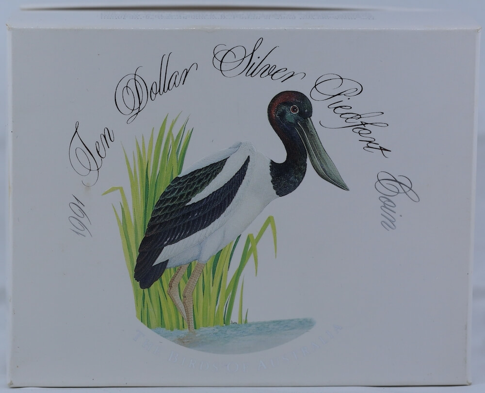 1991 Ten Dollar Silver Piedfort Proof Jabiru product image