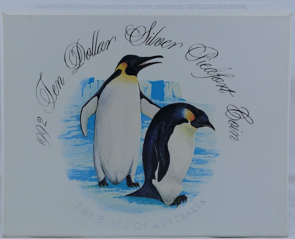 1992 Ten Dollar Silver Piedfort Proof Emperor Penguin product image