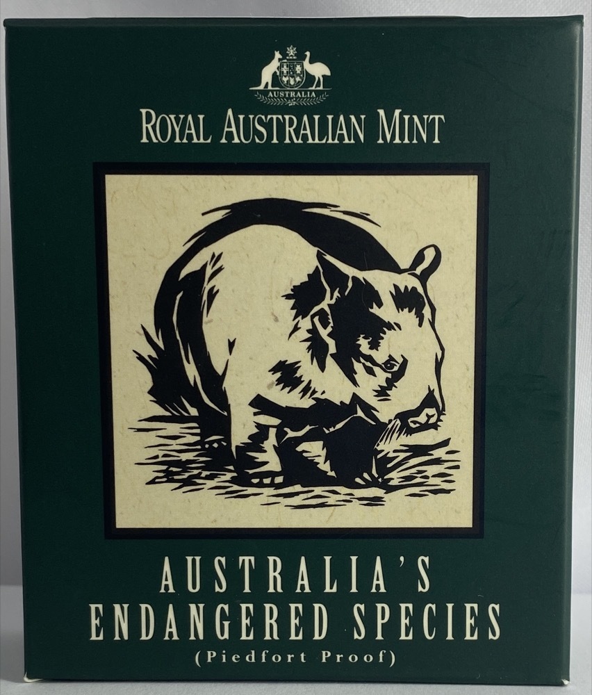 1998 Ten Dollar Silver Piedfort Proof Coin Endangered Species - Wombat product image
