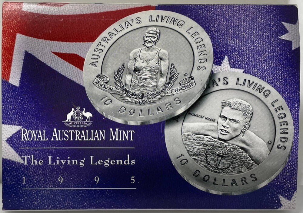1995 Ten Dollar Specimen Pair The Living Olympic Legends product image