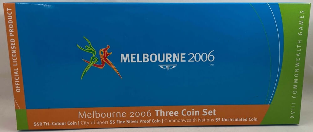 2006 Fifty Dollar Three Coin Proof Set Melbourne Games product image