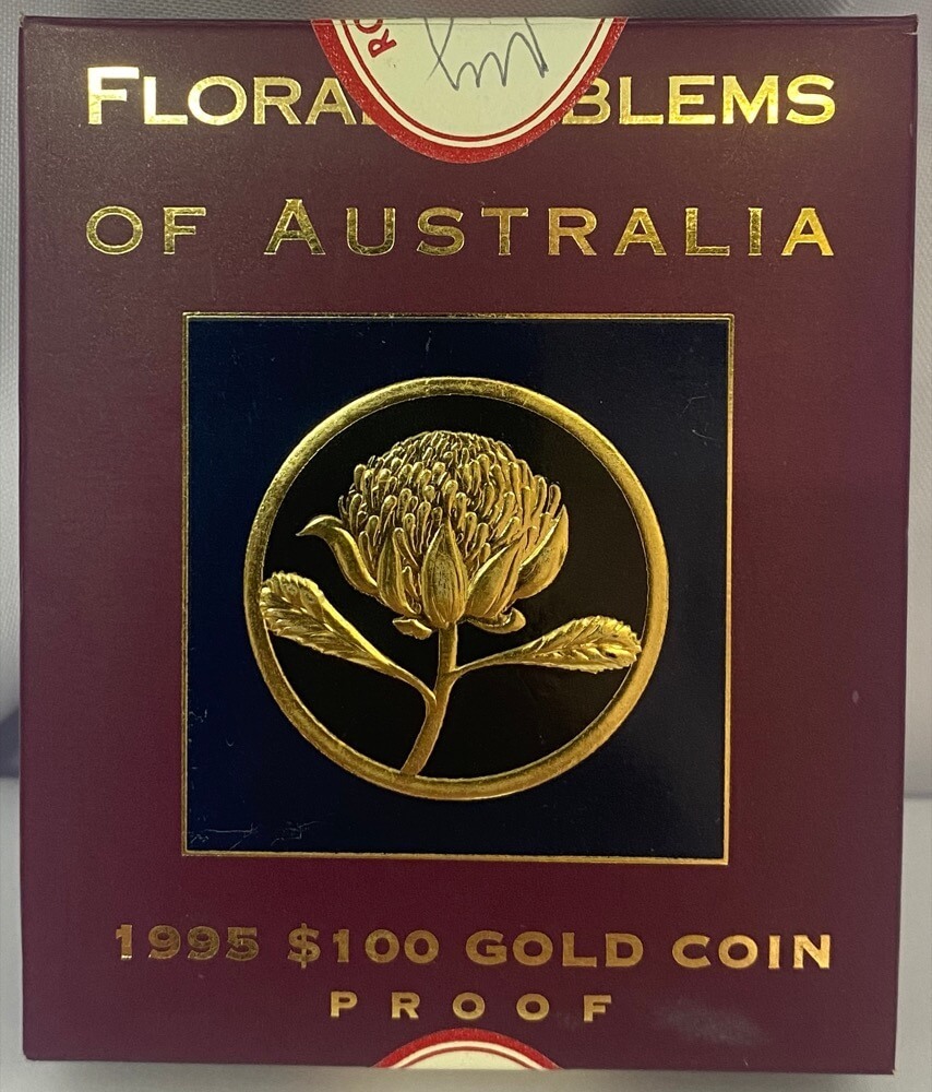 1995 Gold 100 Dollar Proof Coin - Floral Emblems Waratah product image