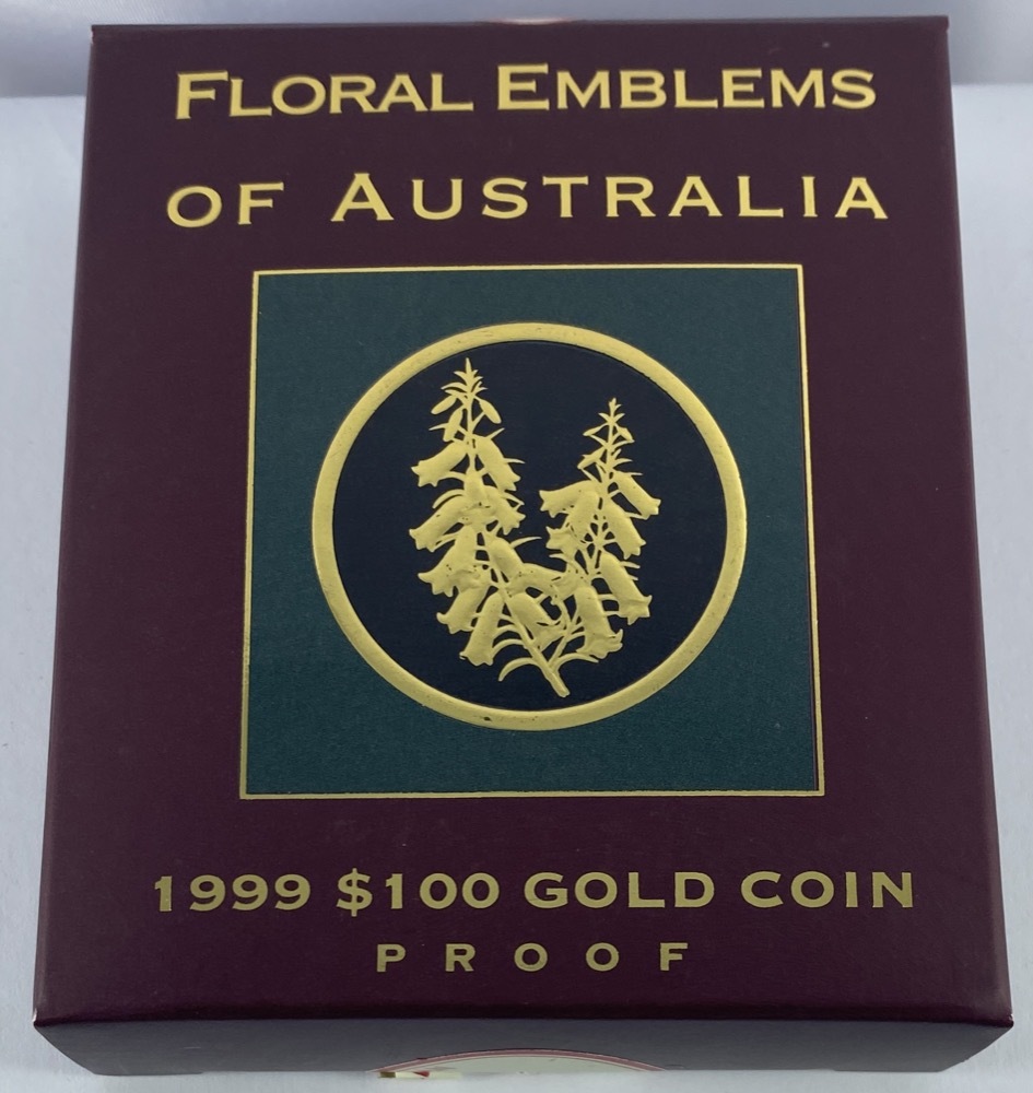 1999 Gold 100 Dollar Proof Coin - Floral Emblems Common Heath product image
