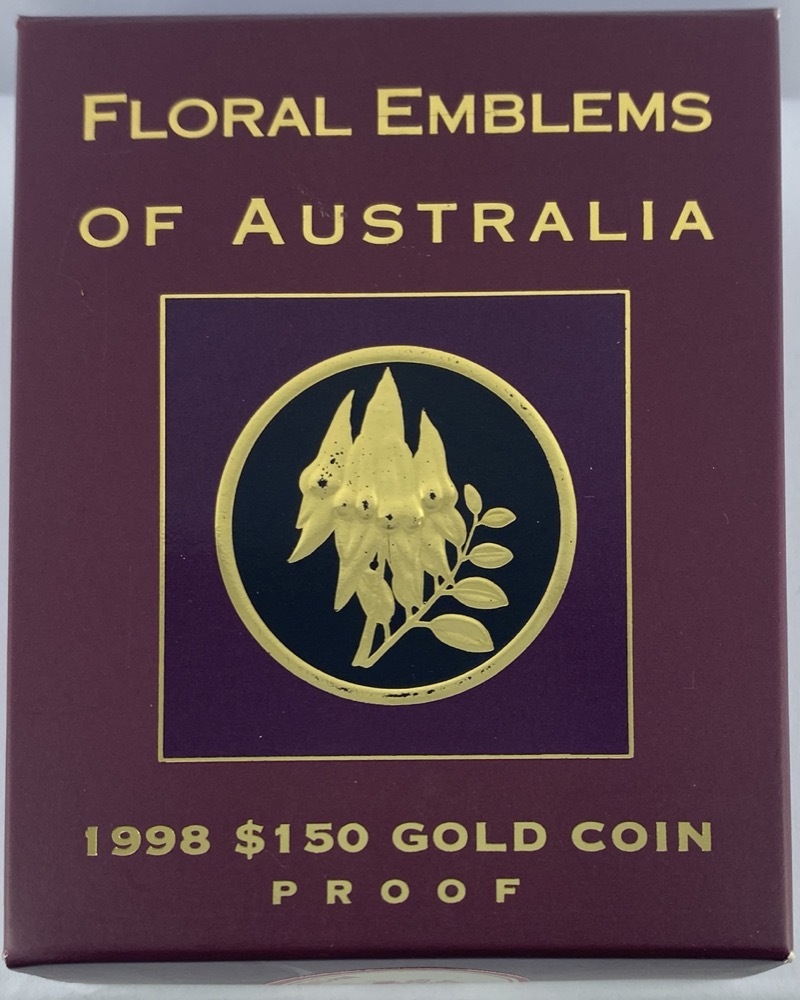 1998 150 Dollar Proof Coin Floral Emblems - Sturt Desert Pea product image