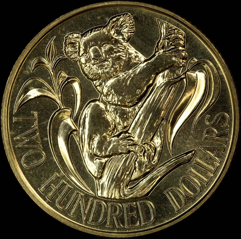 1980 Two Hundred Dollar Gold Unc Coin Koala product image