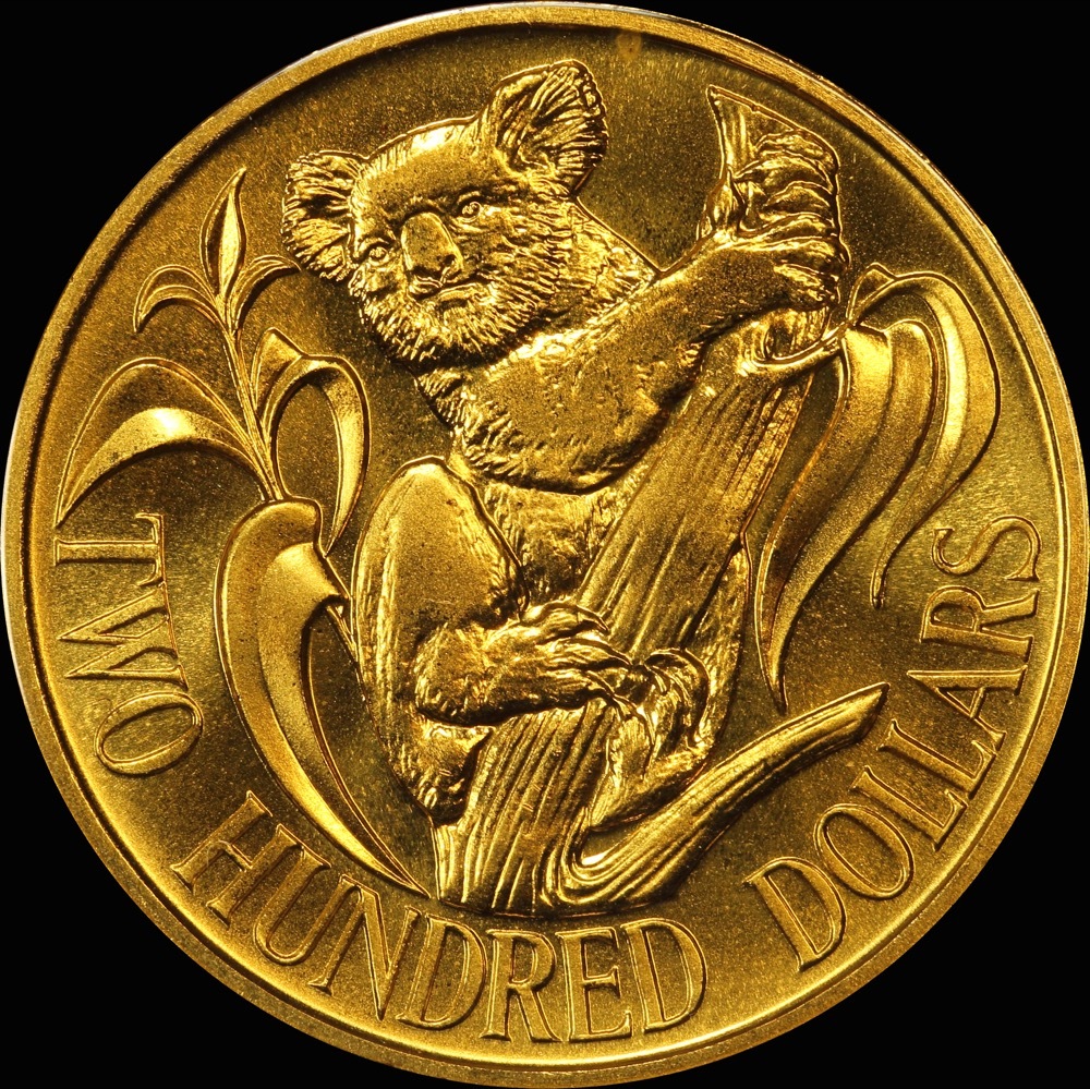1984 Two Hundred Dollar Gold Unc Coin Koala product image