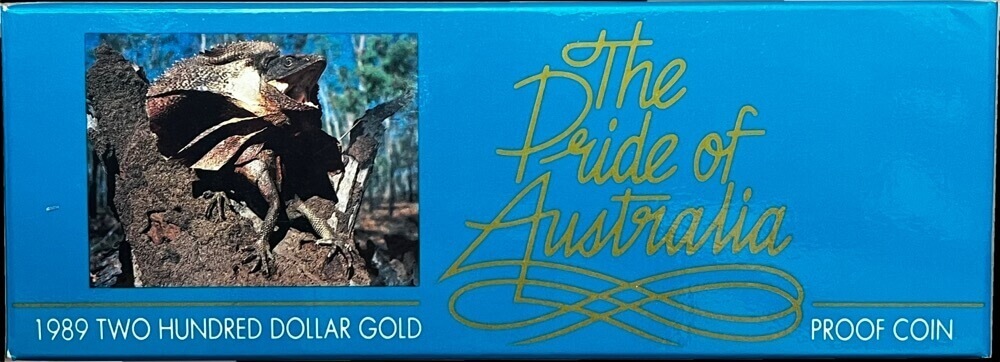 1989 Two Hundred Dollar Gold Proof Coin - Frill Necked Lizard product image