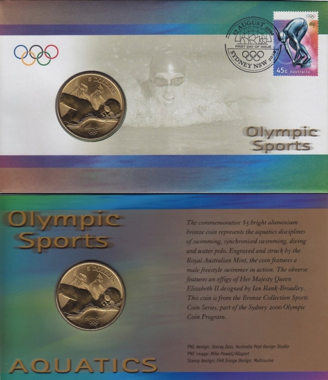 2000 5 Dollar PNC Sydney Olympics Swimming product image