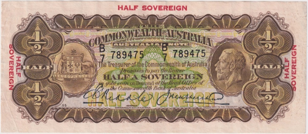 1928 Ten Shilling Riddle/Heathershaw R7 good VF product image