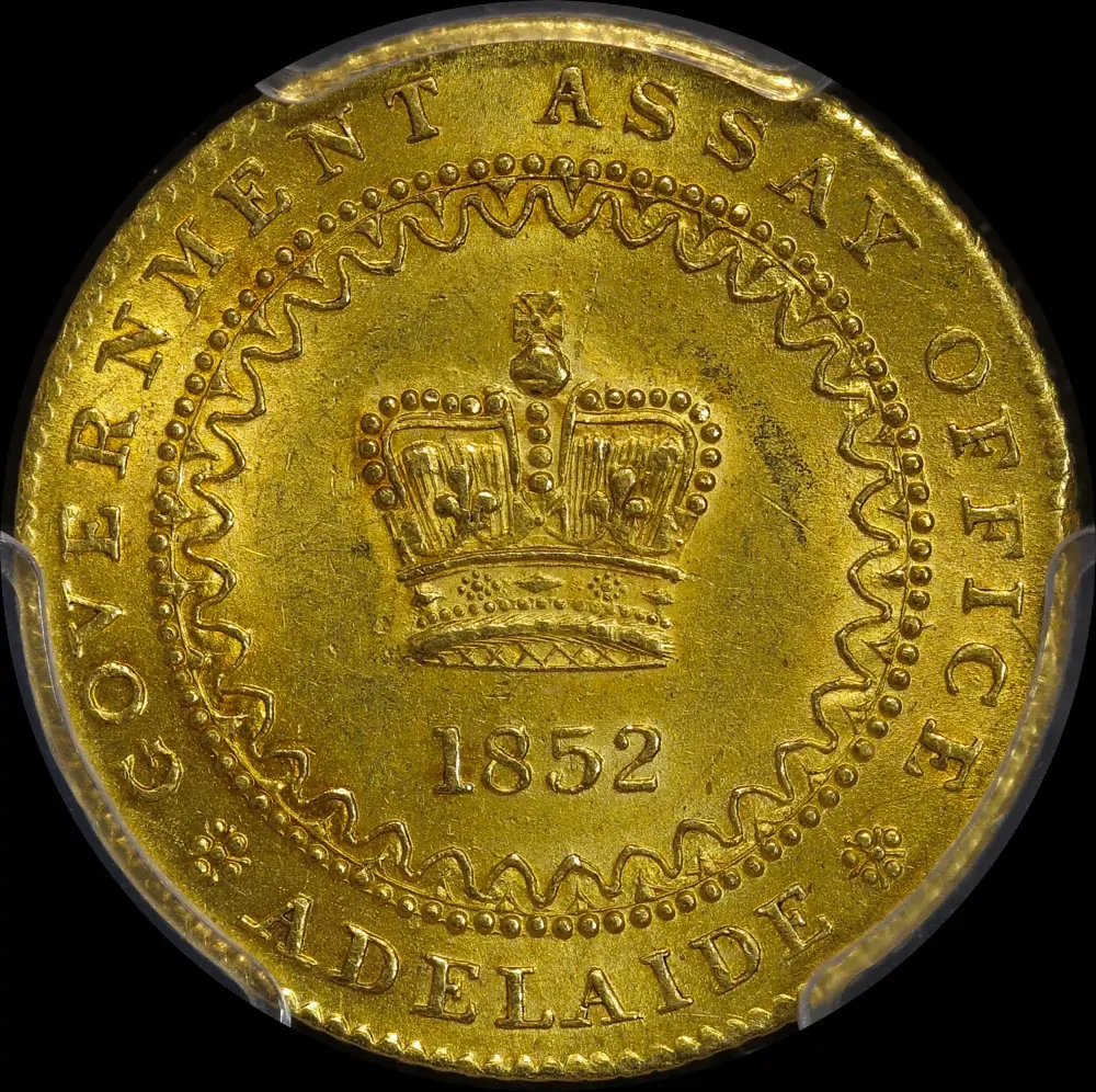 1852 Type II Adelaide Pound Choice Unc (PCGS MS63) product image