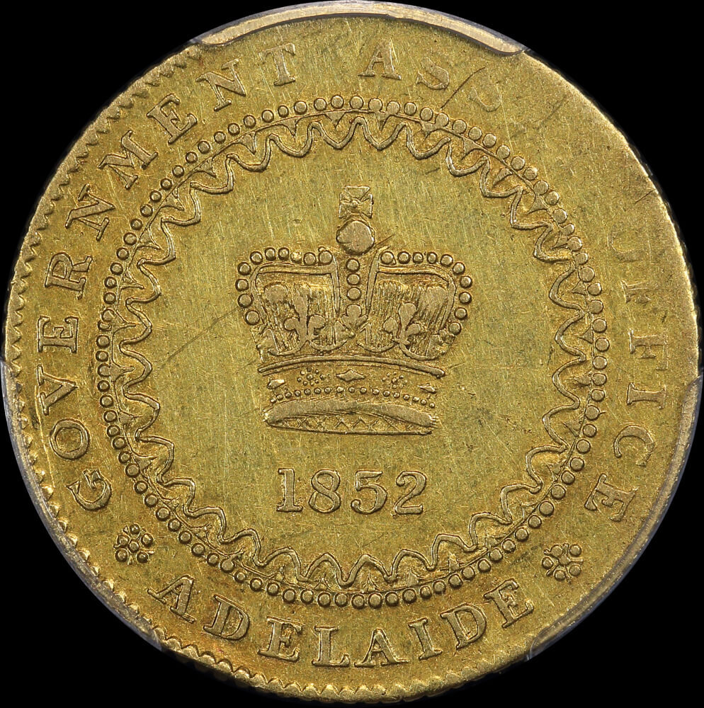 1852 Type II Gold Adelaide Pound PCGS XF45 product image