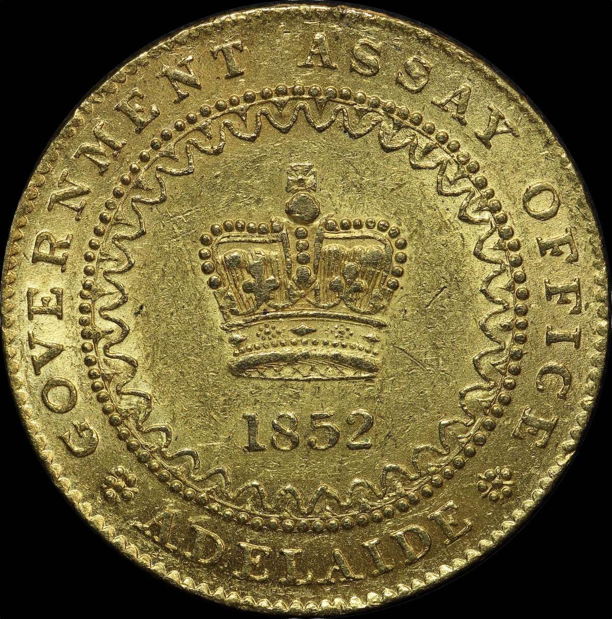 1852 Type II Adelaide Pound Unc (PCGS MS61) product image