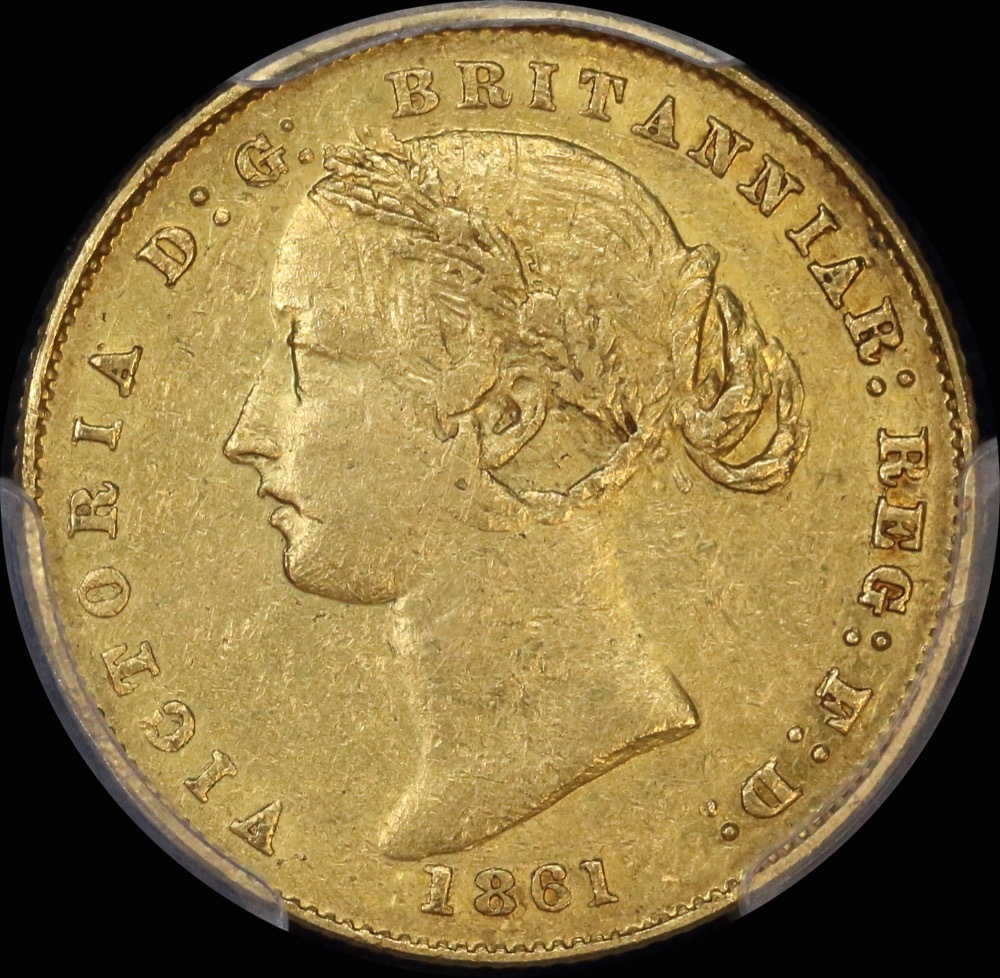 1861 Sydney Mint Type II Sovereign PCGS AU50 product image