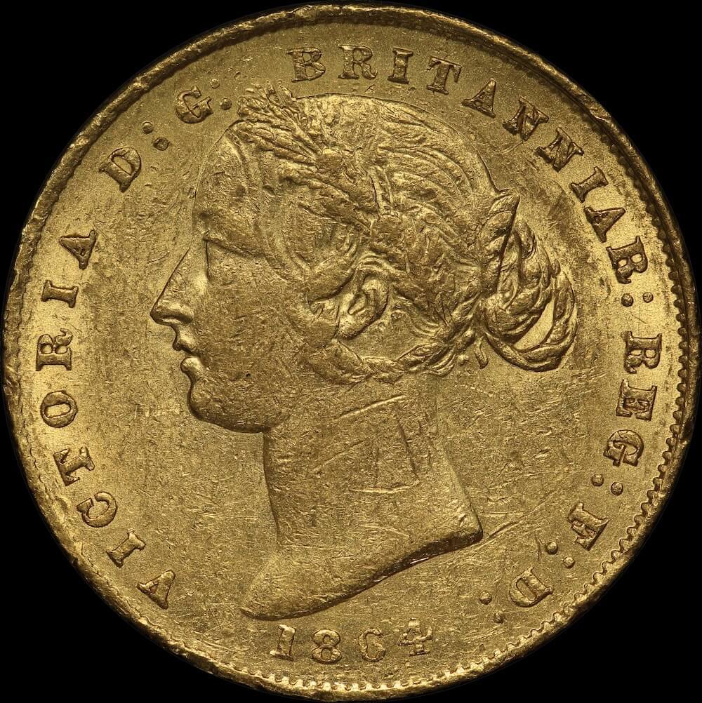 1864 Sydney Mint Type II Sovereign good VF product image