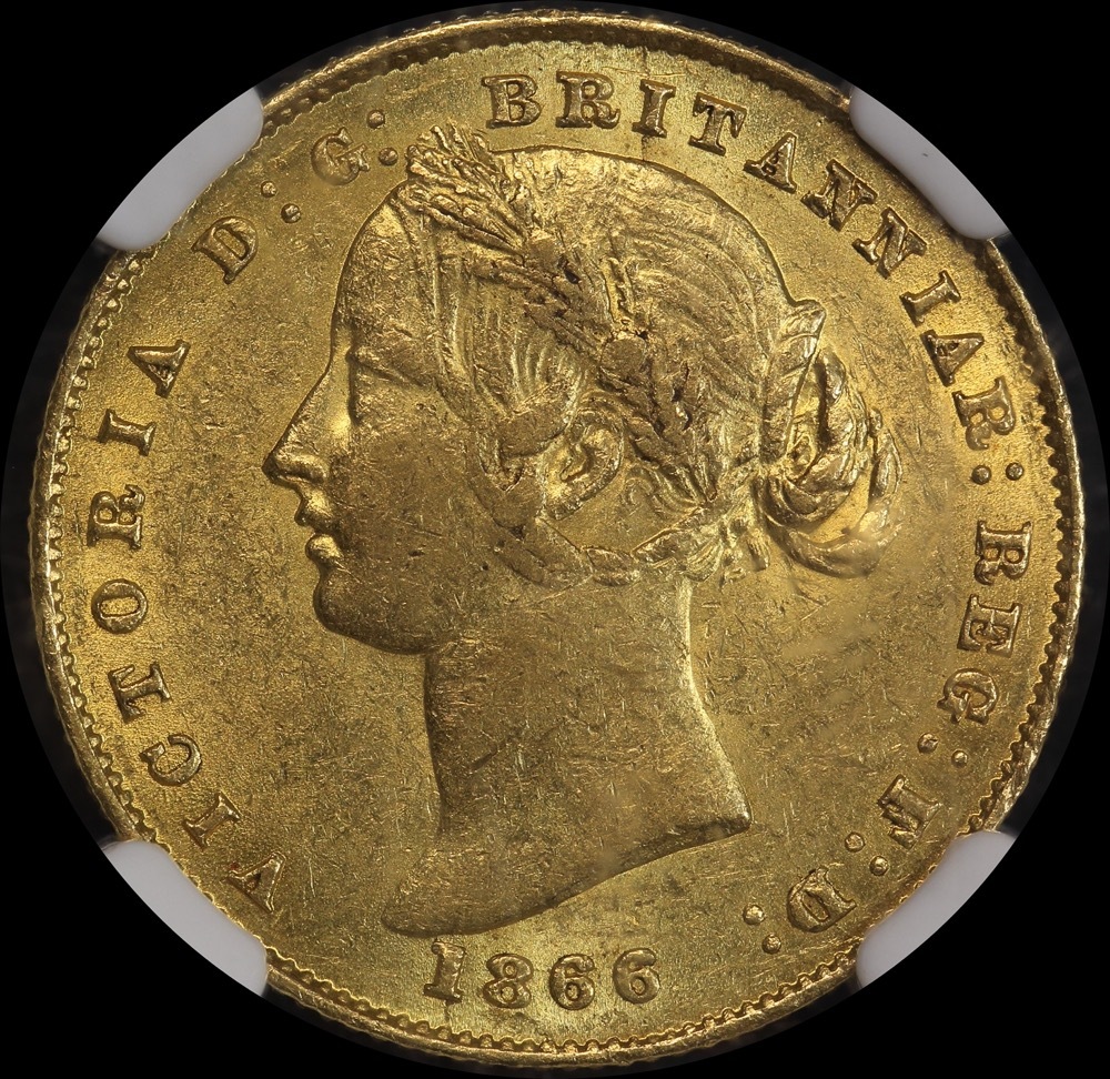 1866 Sydney Mint Type II Sovereign NGC AU58 product image