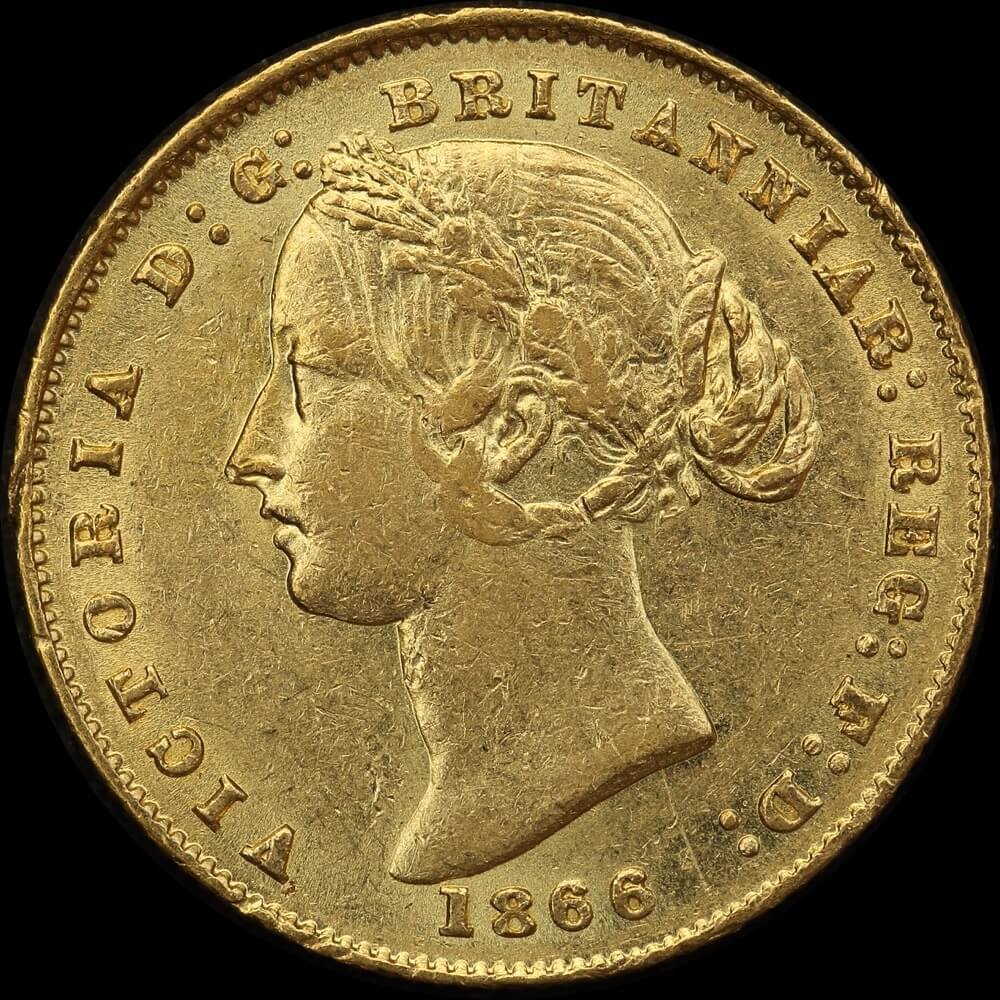 1866 Sydney Mint Type II Sovereign good EF product image