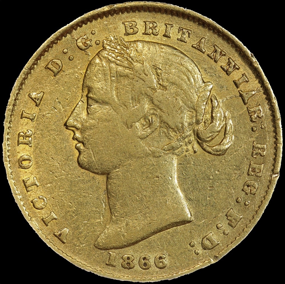 1866 Sydney Mint Type II Sovereign good Fine product image