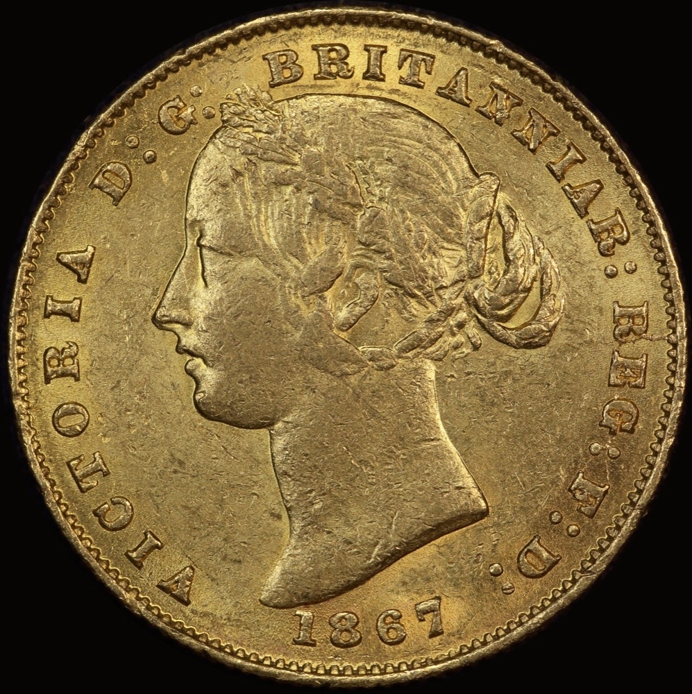 1867 Sydney Mint Type II Sovereign about EF product image