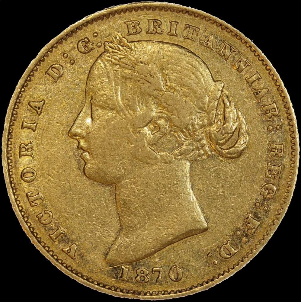 1870 Sydney Mint Type II Sovereign about VF product image