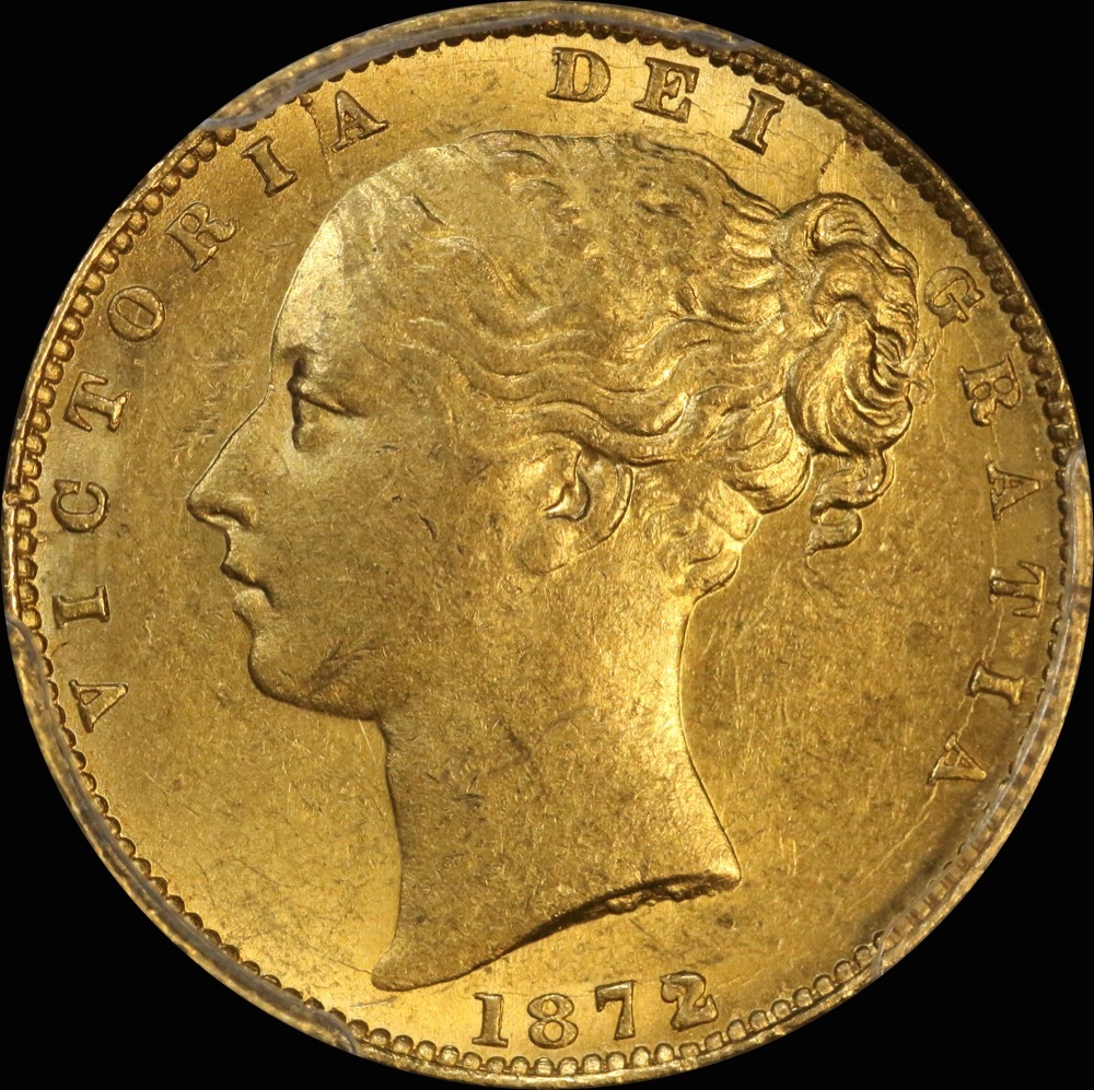 1872/1 Melbourne Shield Sovereign Unc (PCGS MS61) product image