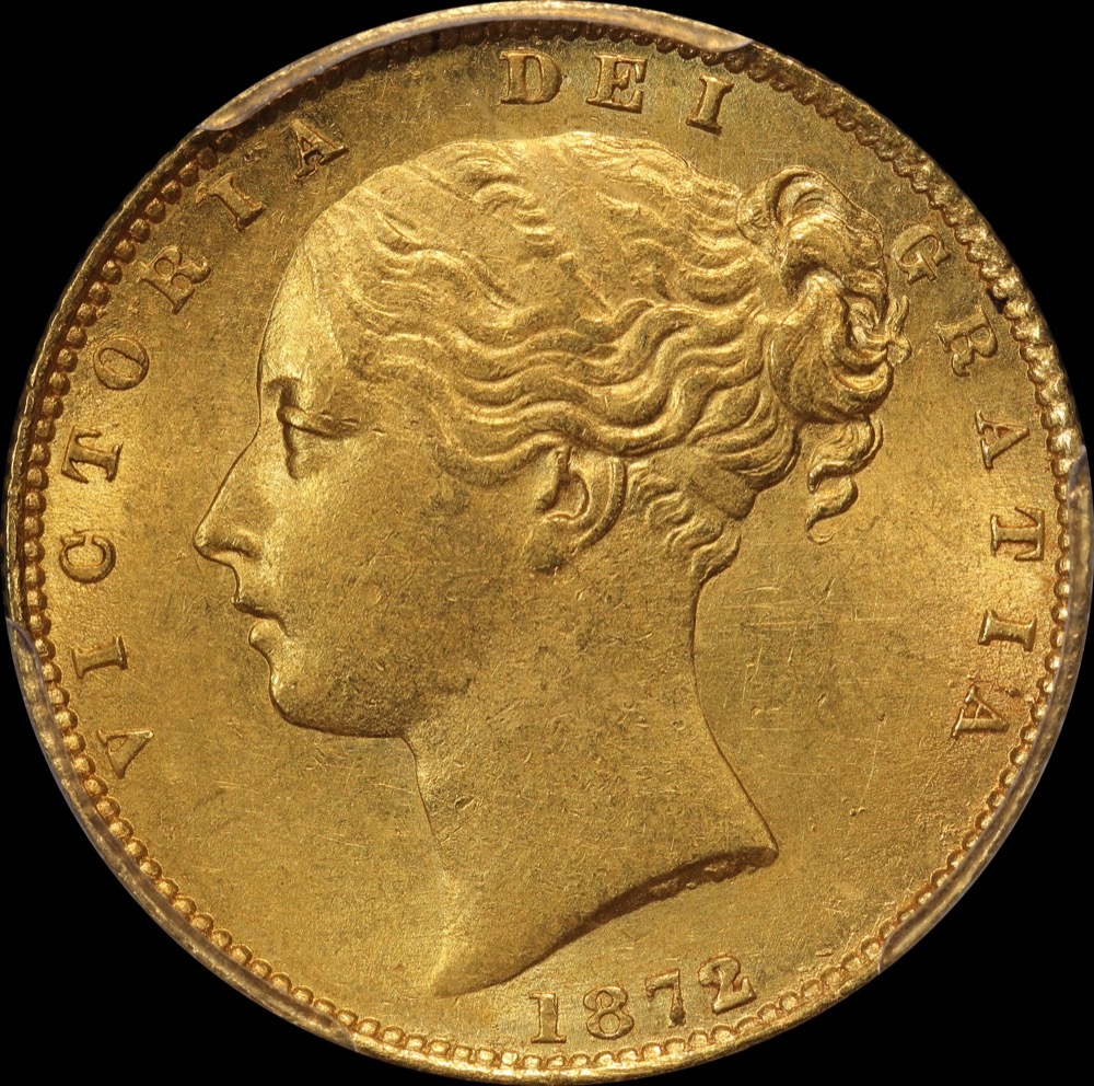 1872/1 Melbourne Shield Sovereign Unc (PCGS MS62) product image