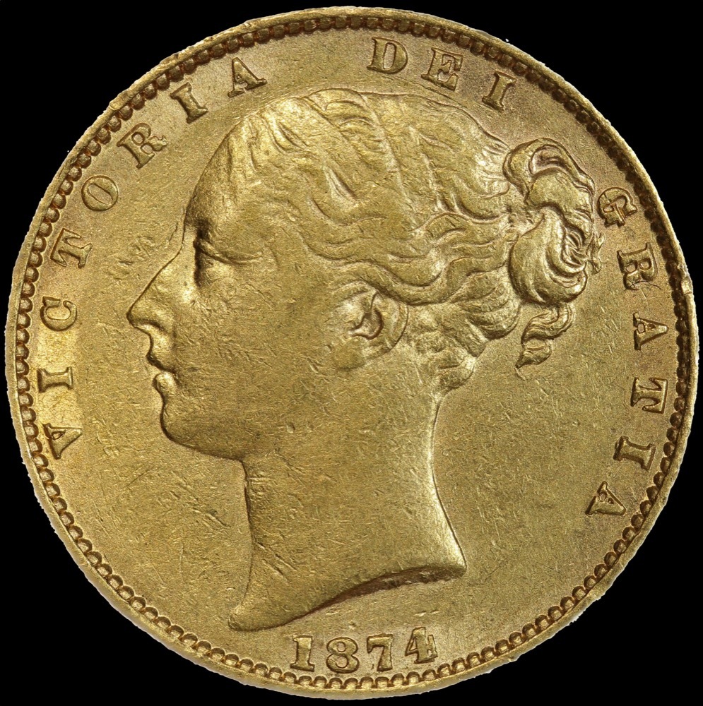 1874 Melbourne Shield Sovereign Extremely Fine product image