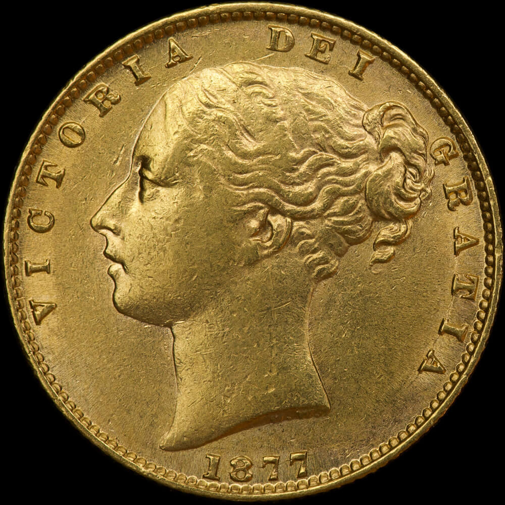 1877 Sydney Shield Sovereign good EF product image