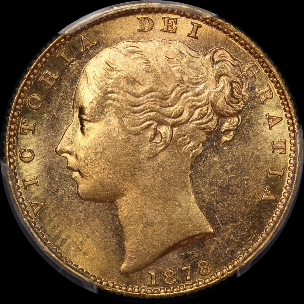 1878 Sydney Shield Sovereign Unc (PCGS MS62) product image