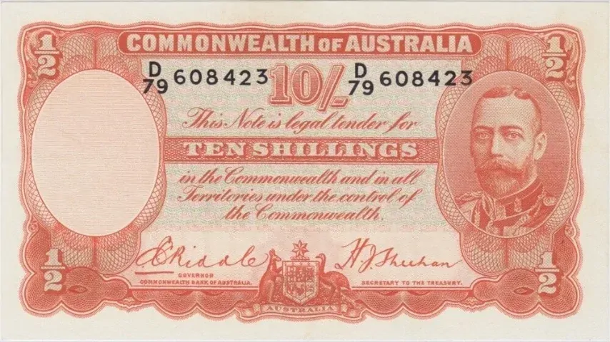 1936 Ten Shilling Riddle/Sheehan R11 good EF product image