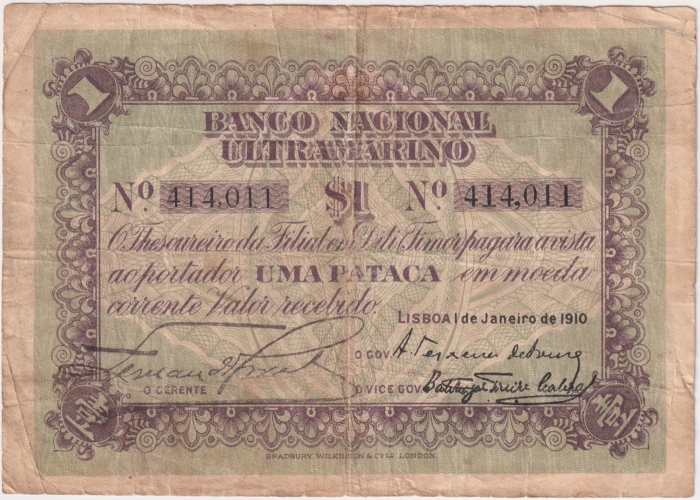 Timor 1910 1 Pataca Pick#1 Very Good product image